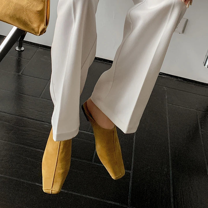 Bottega Kid Suede Flats