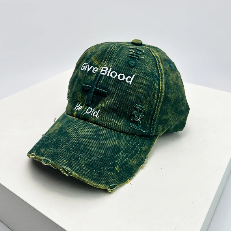 Give Blood Distressed Cap