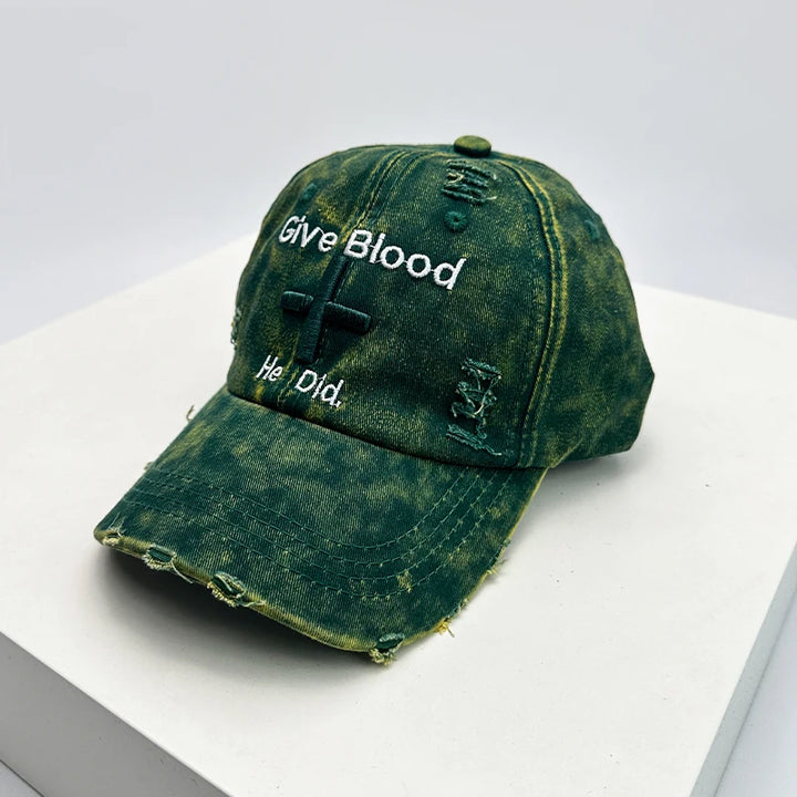 Give Blood Distressed Cap
