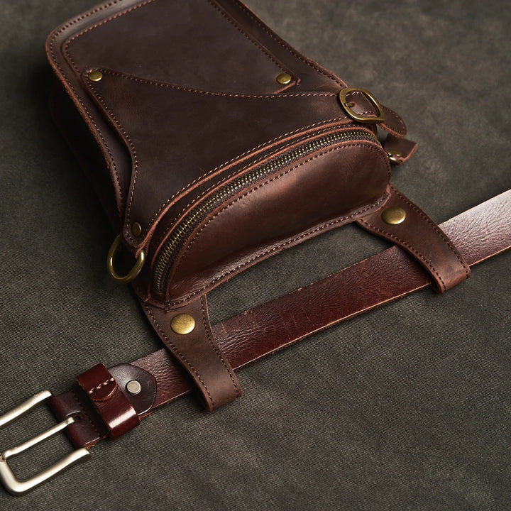 Outrider Genuine Leather Waist Bag