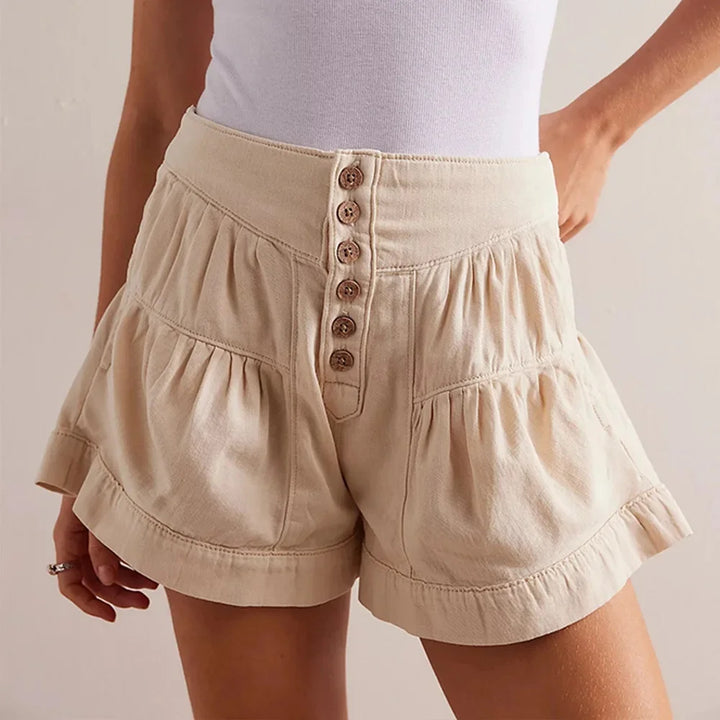 Sonora Ruffled Denim Shorts