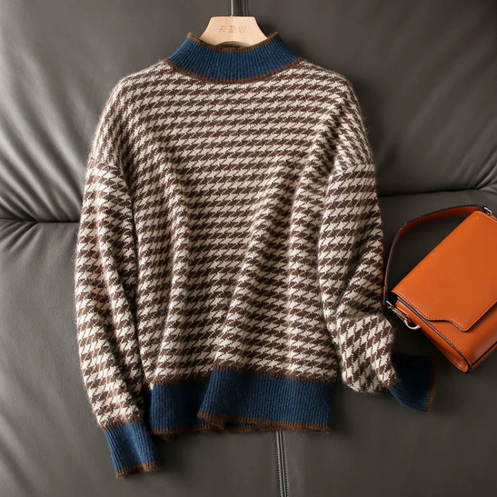 Eden Houndstooth Wool Sweater