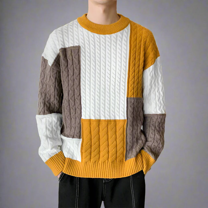 Urban Gridlock Patchwork Sweater