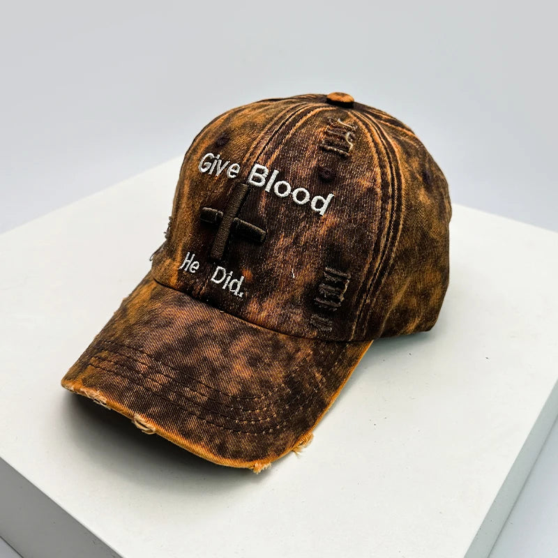 Give Blood Distressed Cap