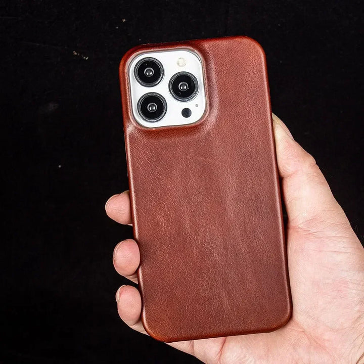 Hermann Oil Wax Leather iPhone Case