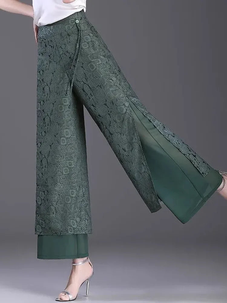 Palazzo Jacquard Trousers