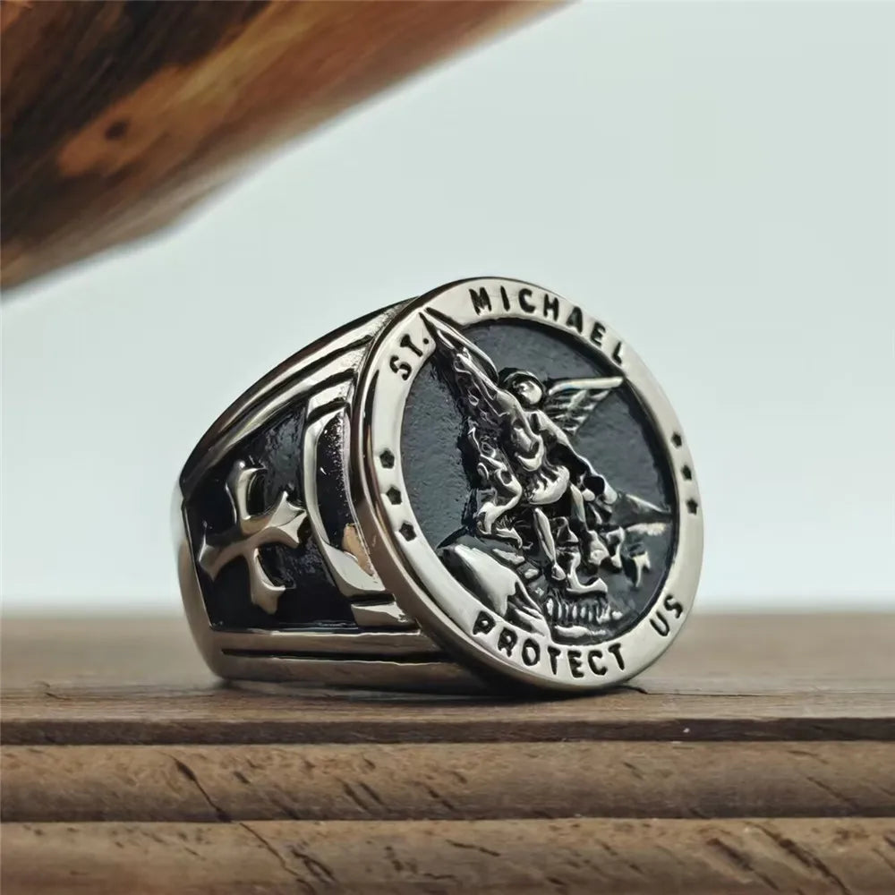 St Michael Signet Ring