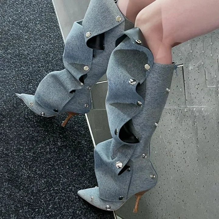 Cascading Fold Stilettos