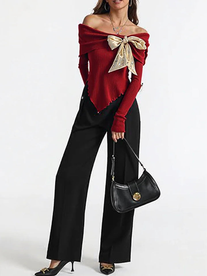 Belle Bow Off-Shoulder Top