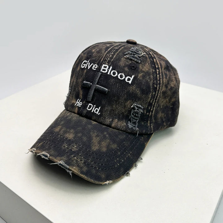 Give Blood Distressed Cap