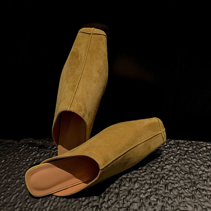 Bottega Kid Suede Flats