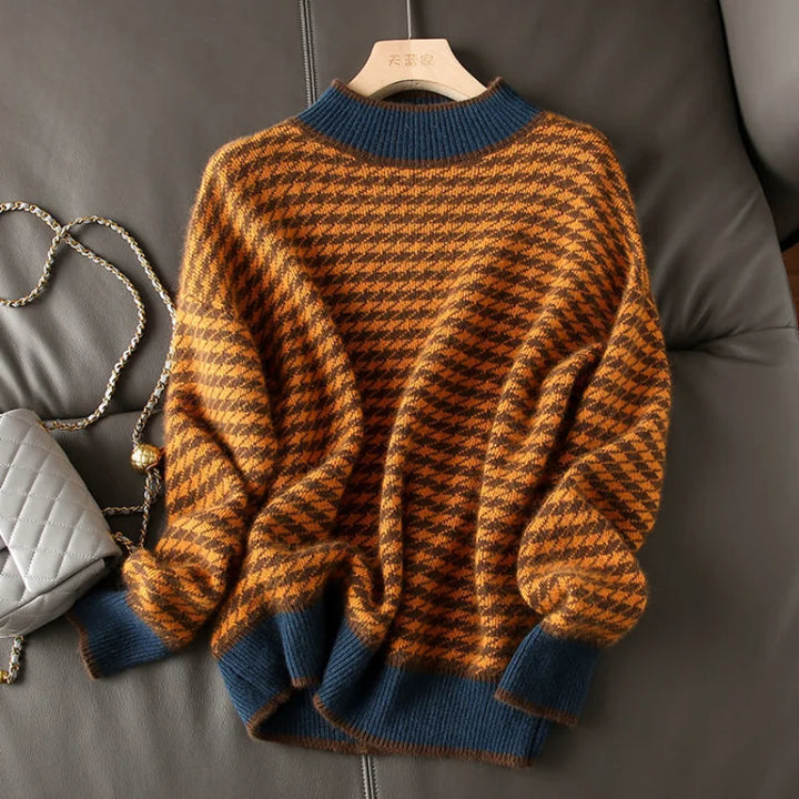Eden Houndstooth Wool Sweater