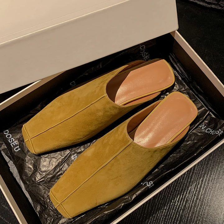 Bottega Kid Suede Flats