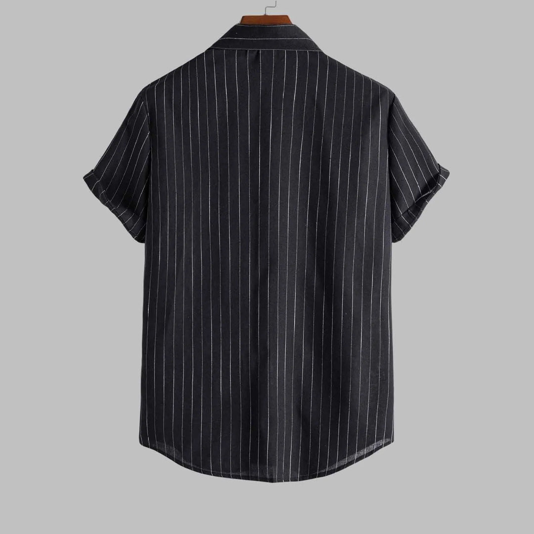 Pinstripe Cotton Linen Shirt