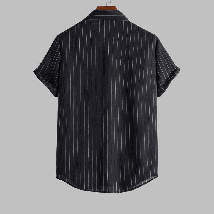 Pinstripe Cotton Linen Shirt