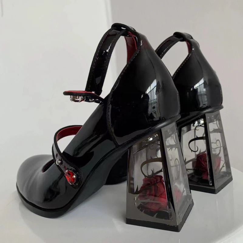 Scarlet Thorn Gothic Heels