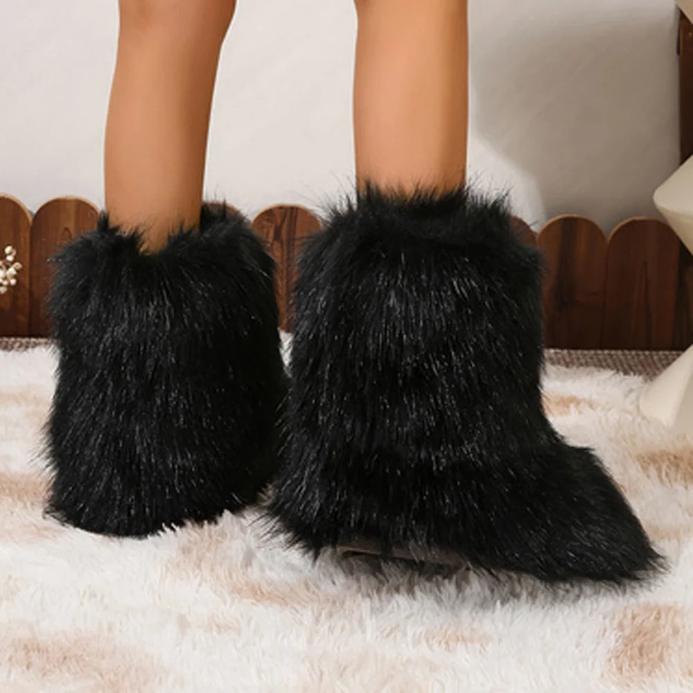 Yeti Fur Mid-Calf Boots