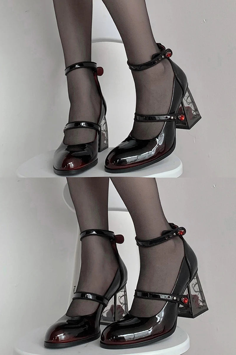 Scarlet Thorn Gothic Heels