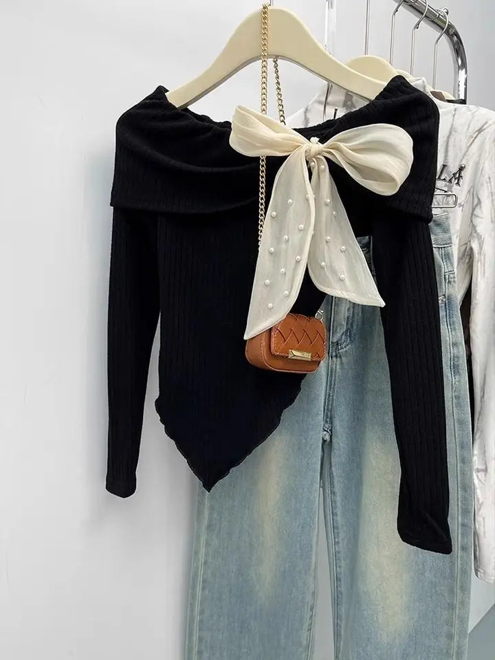 Belle Bow Off-Shoulder Top