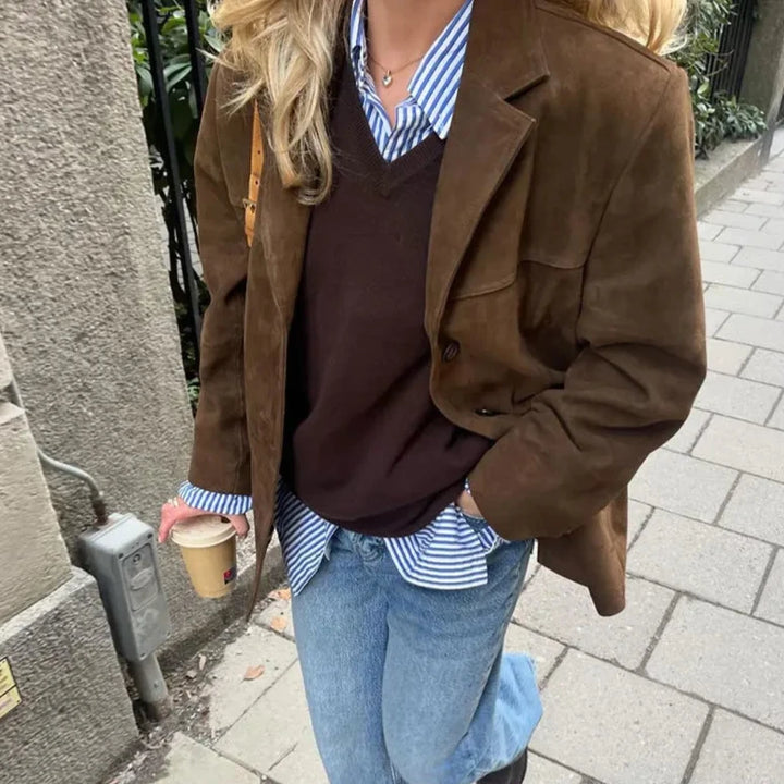Faustina Suede Trench Coat