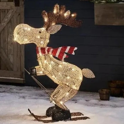 Alpine Reindeer Glowing Yard Decor