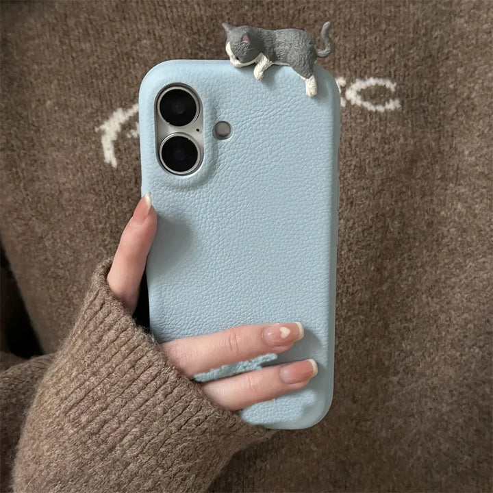 Catnap Leather iPhone Case