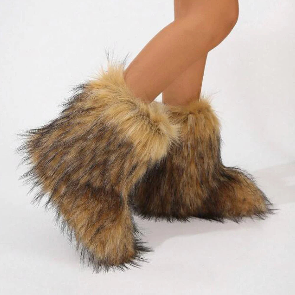 Yeti Fur Mid-Calf Boots