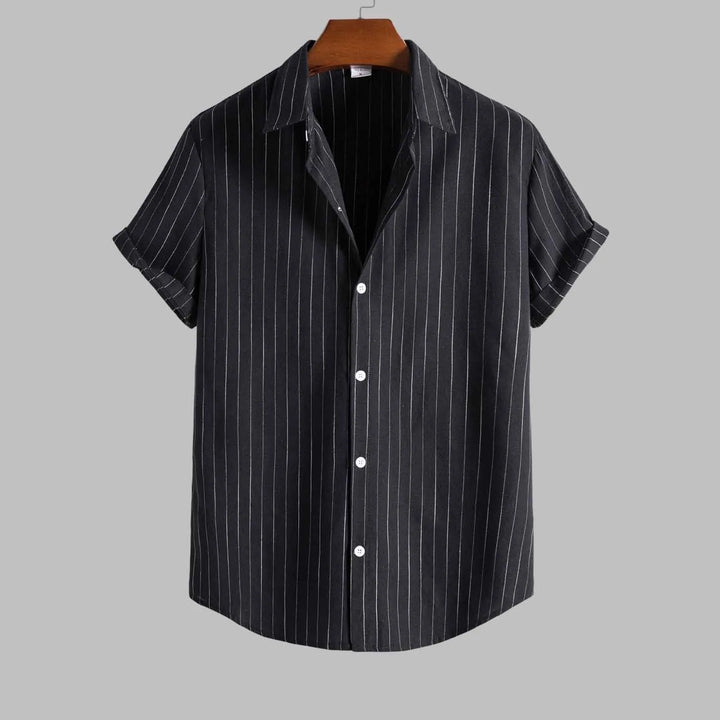 Pinstripe Cotton Linen Shirt