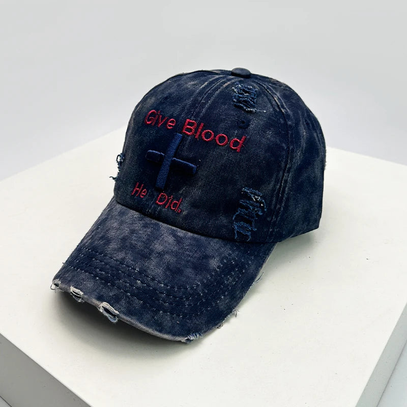 Give Blood Distressed Cap