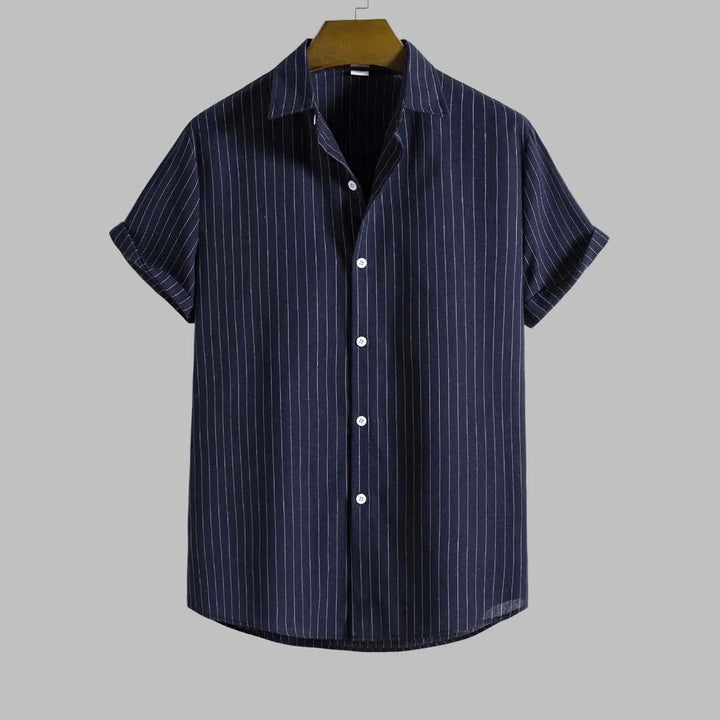 Pinstripe Cotton Linen Shirt