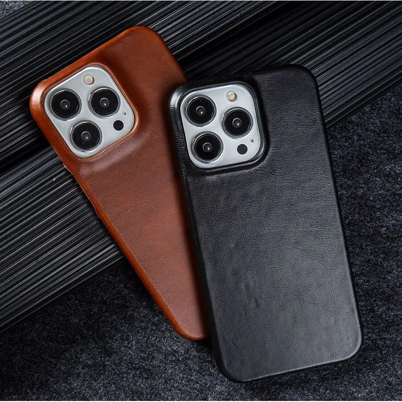 Hermann Oil Wax Leather iPhone Case