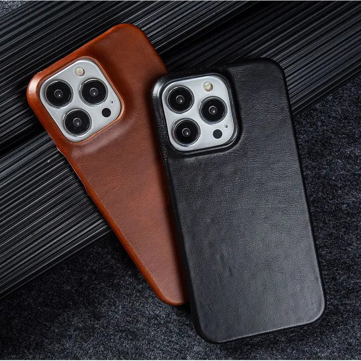 Hermann Oil Wax Leather iPhone Case