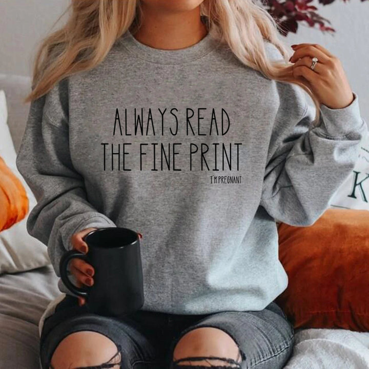 Fine Print Announcement Sweater