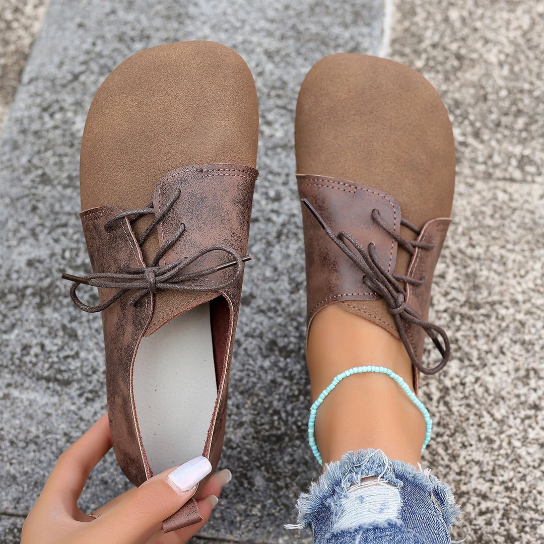 Silencia Leather Flats