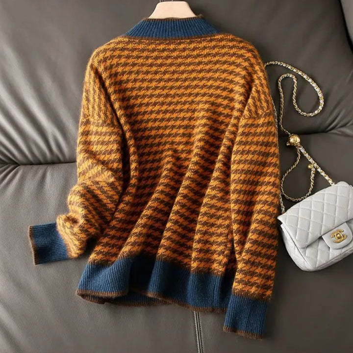 Eden Houndstooth Wool Sweater