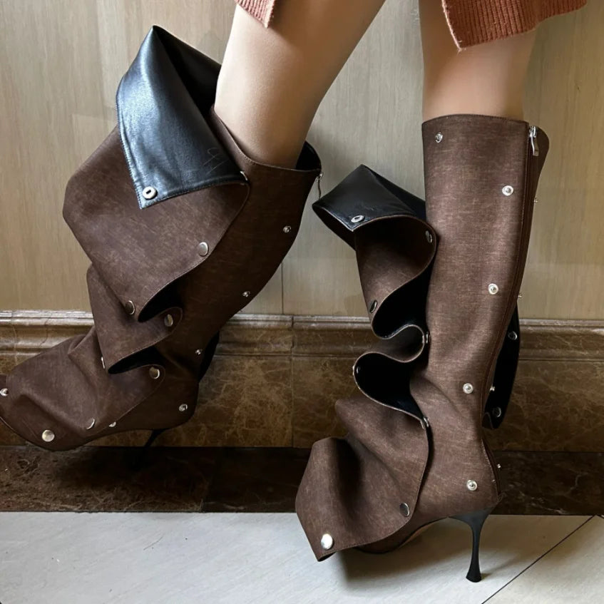 Cascading Fold Stilettos
