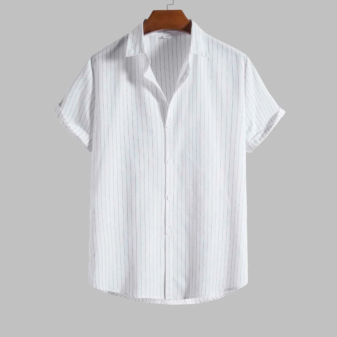 Pinstripe Cotton Linen Shirt