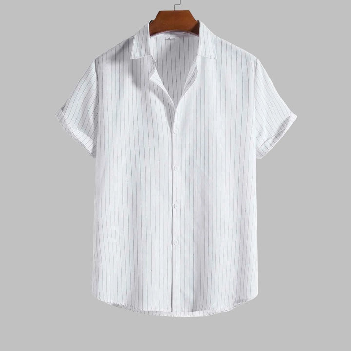 Pinstripe Cotton Linen Shirt