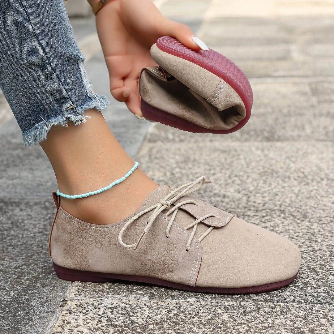 Silencia Leather Flats