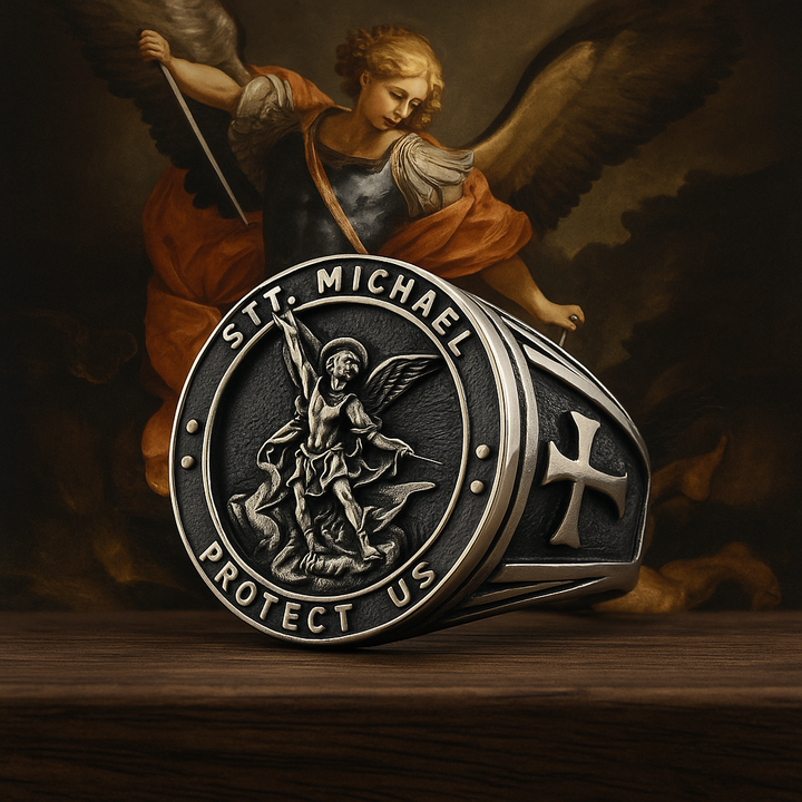 St Michael Signet Ring