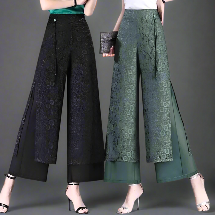 Palazzo Jacquard Trousers