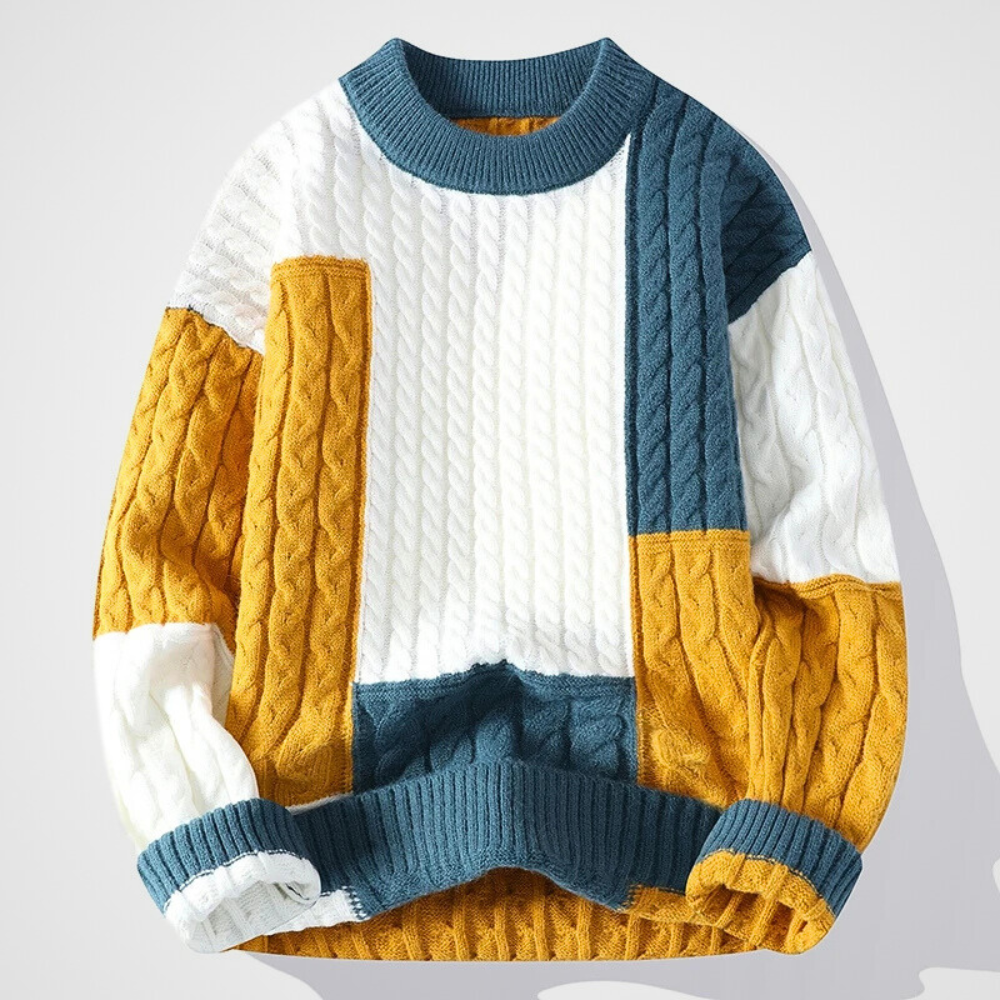Urban Gridlock Patchwork Sweater