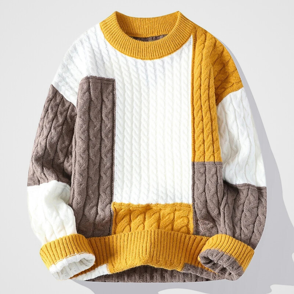 Urban Gridlock Patchwork Sweater