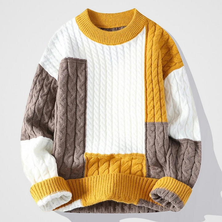 Urban Gridlock Patchwork Sweater