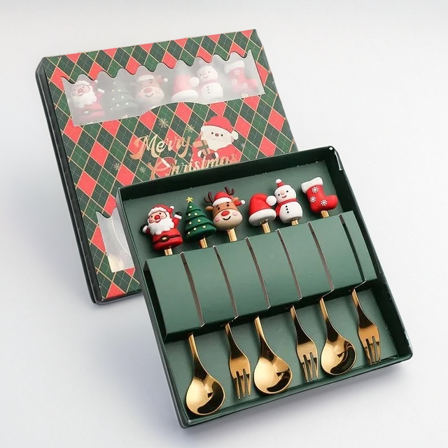 Gold Christmas  Cutlery Collection