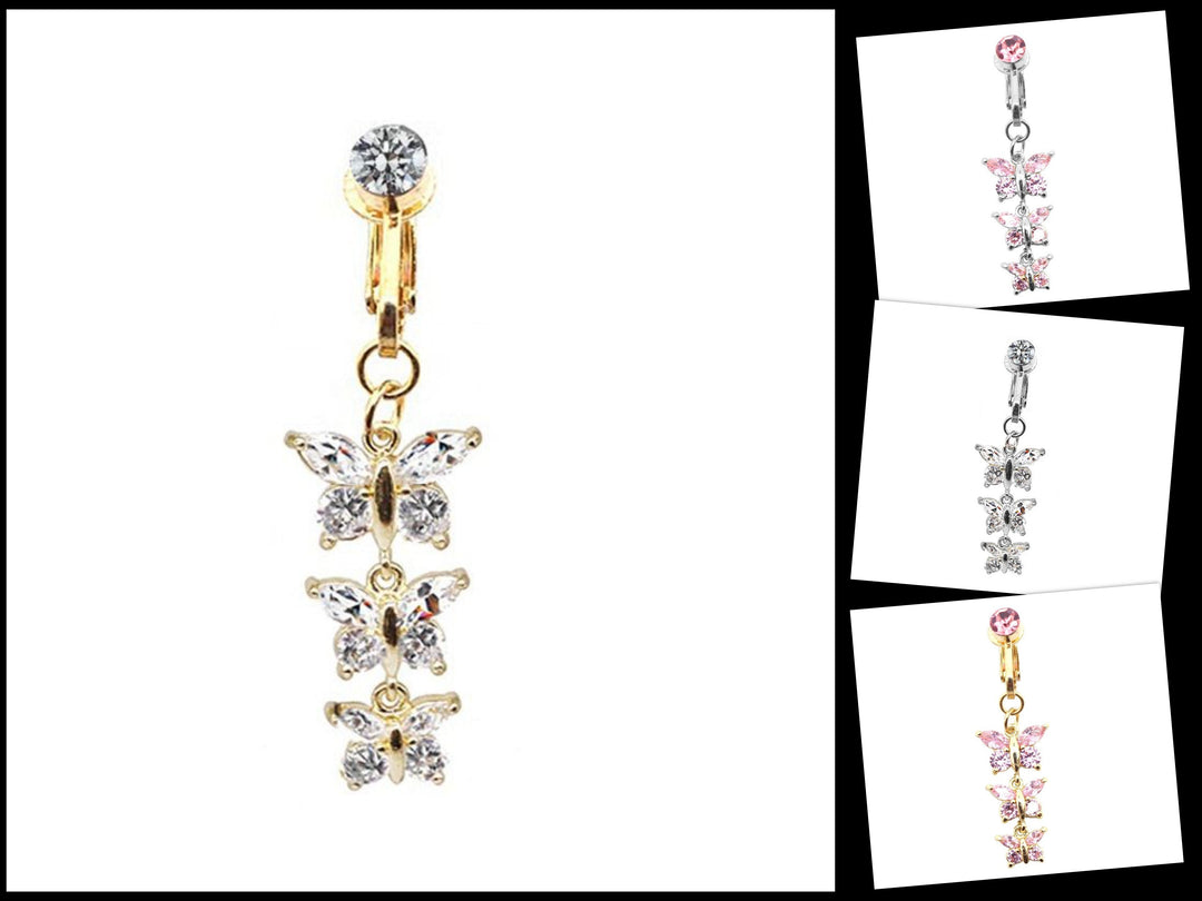 Butterfly Faux Belly Piercing